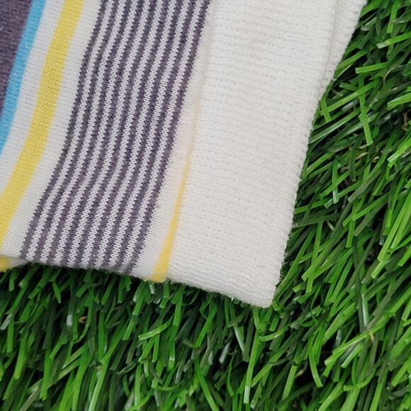 Vintage 90s Travis-Cup MOD Polo Shirt XS 17x24 White Purple Crop - Picture 8 of 11